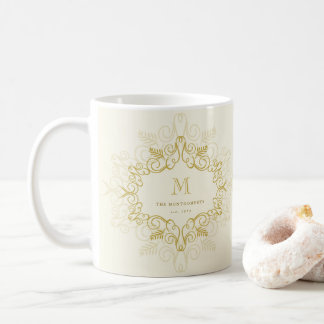Festival Art Deco Monogram Vintag Holiday Kaffeetasse