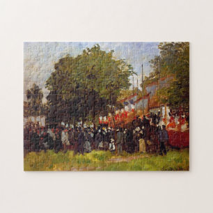 Festival at Argenteuil 1872 Monet Fine Art Collect Puzzle