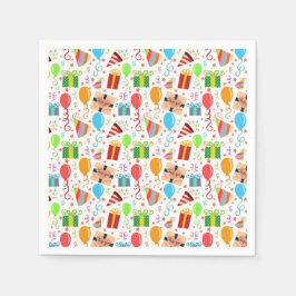 Festival Balloons Geschenke bunt Thema Serviette