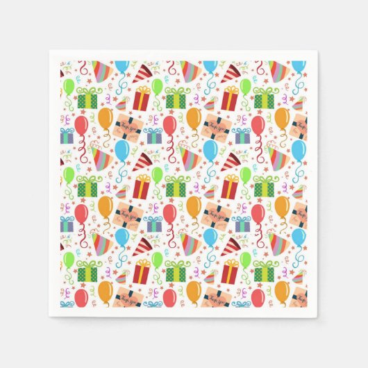 Festival Balloons Geschenke bunt Thema Serviette (Vorderseite)