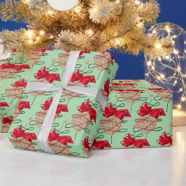 Festival Bauble on Olive Weihnachten Geschenkpapier