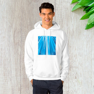 Festival Blue Light Rays Mens Hoodie