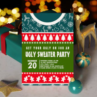 Festival Blue Red and Green Ugly Sweater Xmas Part