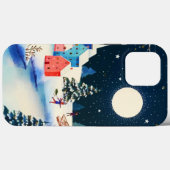 Festival Blue Winter Snow Village Case-Mate iPhone Hülle (Rückseite (Horizontal))