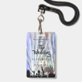 Festival Bright Lights Fun Hochzeit Einladung Ausweis (Vorderseite mit Lanyard)