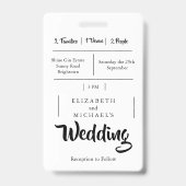 Festival Bright Lights Fun Hochzeit Einladung Ausweis (Rückseite)