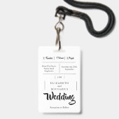Festival Bright Lights Fun Hochzeit Einladung Ausweis (Rückseite mit Lanyard)