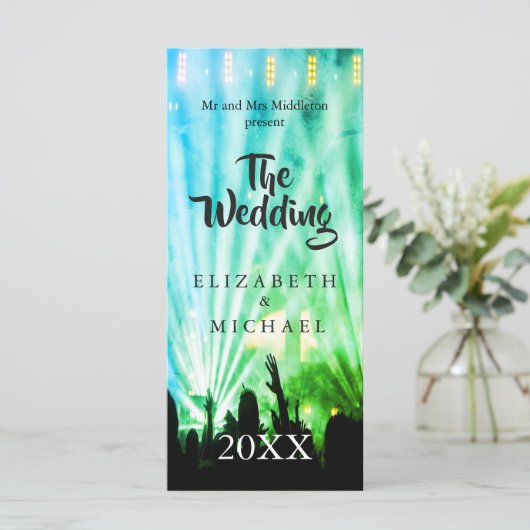 Festival Bright Lights Green Fun Wedding (Stehend Vorderseite)