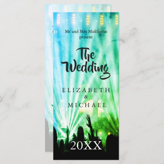 Festival Bright Lights Green Fun Wedding (Vorne/Hinten)