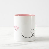 Festival-Büro-Tasse des Dummkopfs Gold Zweifarbige Tasse (Mittel)