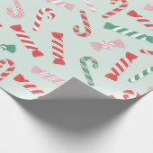Festival Candy Cane Delight Pattern Geschenkpapier (Ecke)