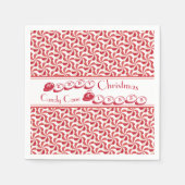 Festival Candy Cane Kisses in 3D Weihnachten Napki Serviette (Vorderseite)