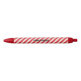 Festival Candy Cane Strip Christmas Red White Kugelschreiber