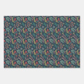 Festival Candy Cane und Holly Pattern Geschenkpapier Set (Vorderseite 2)