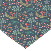 Festival Candy Cane und Holly Pattern Kurzer Tischläufer (Ecke)