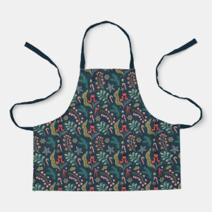 Festival Candy Cane und Holly Pattern Schürze