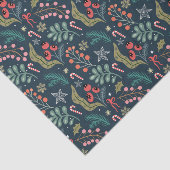 Festival Candy Cane und Holly Pattern Seidenpapier (Ausschnitt)