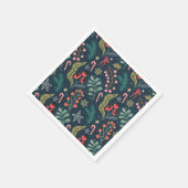 Festival Candy Cane und Holly Pattern Serviette (Ecke)