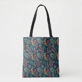 Festival Candy Cane und Holly Pattern Tasche (Vorderseite)
