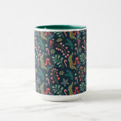 Festival Candy Cane und Holly Pattern Tasse (Zentrum)