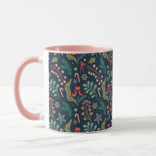 Festival Candy Cane und Holly Pattern Tasse