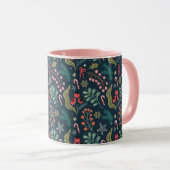 Festival Candy Cane und Holly Pattern Tasse (VorderseiteRechts)