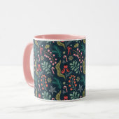 Festival Candy Cane und Holly Pattern Tasse (Vorderseite Links)