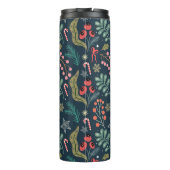 Festival Candy Cane und Holly Pattern Thermosbecher (Rückseite)