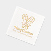 Festival Candy Canes Frohe Weihnachtsnamen Servietten Mit Folie (Links)