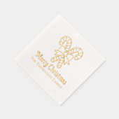 Festival Candy Canes Frohe Weihnachtsnamen Servietten Mit Folie (Rechts)