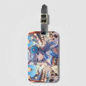 Festival Catgirl Under Summer Skies Gepäckanhänger (Vorderseite Vertikal)