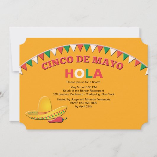 Festival Cinco de Mayo Einladung (Vorderseite)