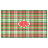 Festival Classic Red Green Frohe Weihnachten Karie Tischdecke (Vorderseite (Horizontal))