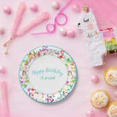 Festival Confetti Toss Happy Birthday Party Pappteller (Party)