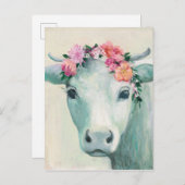 Festival Cow Postkarte (Vorne/Hinten)
