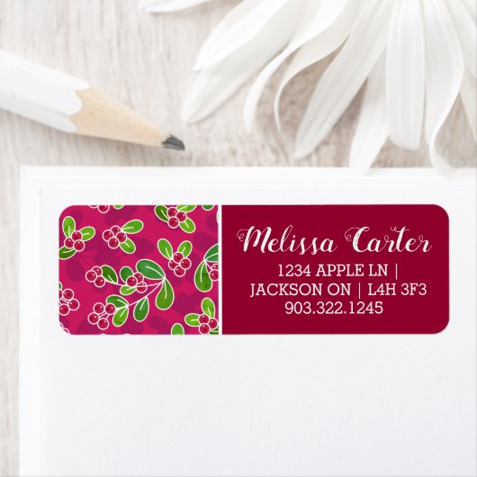 Festival Cranberry Foliage Muster, Fuchsia (Insitu)