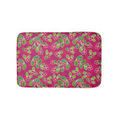 Festival Cranberry Foliage Muster, Fuchsia Badematte (Vorderseite)