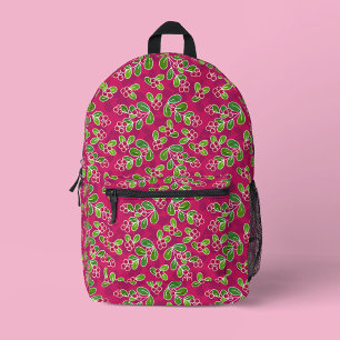 Festival Cranberry Foliage Muster, Fuchsia Bedruckter Rucksack