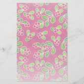 Festival Cranberry Foliage Muster, Fuchsia Briefpapier (Vorderseite)