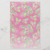 Festival Cranberry Foliage Muster, Fuchsia Briefpapier (Rückseite)