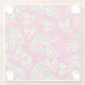 Festival Cranberry Foliage Muster, Fuchsia Glasuntersetzer (Rückseite)