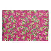 Festival Cranberry Foliage Muster, Fuchsia Kissenbezug (Rückseite)