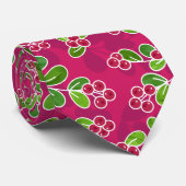 Festival Cranberry Foliage Muster, Fuchsia Krawatte (Gerollt)