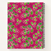 Festival Cranberry Foliage Muster, Fuchsia Notizblock (Rückseite)