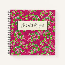 Festival Cranberry Foliage Muster, Fuchsia Notizblock