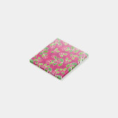 Festival Cranberry Foliage Muster, Fuchsia Post-it Klebezettel (angewinkelt)