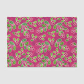 Festival Cranberry Foliage Muster, Fuchsia Seidenpapier (Vorderseite)