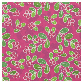 Festival Cranberry Foliage Muster, Fuchsia Stoff