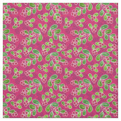 Festival Cranberry Foliage Muster, Fuchsia Stoff (Muster)