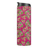 Festival Cranberry Foliage Muster, Fuchsia Thermosbecher (Nach rechts gedreht)